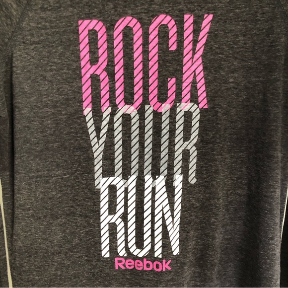 Reebok Lightweight Long sleeves Hoodie SZ M Heather Gray - Picture 6 of 13